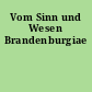 Vom Sinn und Wesen Brandenburgiae