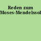 Reden zum Moses-Mendelssohn-Preis