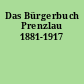 Das Bürgerbuch Prenzlau 1881-1917