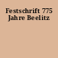 Festschrift 775 Jahre Beelitz