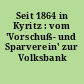 Seit 1864 in Kyritz : vom 'Vorschuß- und Sparverein' zur Volksbank