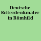 Deutsche Ritterdenkmäler in Römhild
