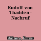 Rudolf von Thadden - Nachruf