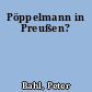 Pöppelmann in Preußen?