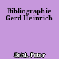 Bibliographie Gerd Heinrich