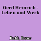 Gerd Heinrich - Leben und Werk