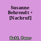 Susanne Behrendt + [Nachruf]