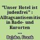 "Unser Hotel ist judenfrei" : Alltagsantisemitismus in Bade- und Kurorten im 19. : Vortrag vom 7. November 2006 im Studienzentrum Karl-Marx-Haus in Trier