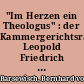 "Im Herzen ein Theologus" : der Kammergerichtsrat Leopold Friedrich Gans Edler Herr zu Putlitz (1661-1731)