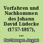 Vorfahren und Nachkommen des Johann David Lüdecke (1757-1817), Schneidermeister in Berlin