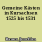 Gemeine Kästen in Kursachsen 1525 bis 1531