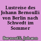 Lustreise des Johann Bernoulli von Berlin nach Schwedt im Sommer 1780