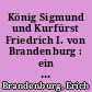 König Sigmund und Kurfürst Friedrich I. von Brandenburg : ein Beitrag zur Geschichte des Deutschen Reiches im fünfzehnten Jh.