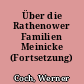 Über die Rathenower Familien Meinicke (Fortsetzung)