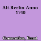 Alt-Berlin Anno 1740