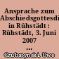 Ansprache zum Abschiedsgottesdienst in Rühstädt : Rühstädt, 3. Juni 2007 (= Sonntag Triitatis)