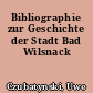 Bibliographie zur Geschichte der Stadt Bad Wilsnack