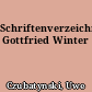 Schriftenverzeichnis Gottfried Winter