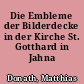 Die Embleme der Bilderdecke in der Kirche St. Gotthard in Jahna