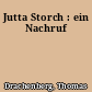 Jutta Storch : ein Nachruf