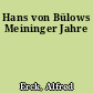 Hans von Bülows Meininger Jahre