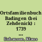 Ortsfamilienbuch Badingen (bei Zehdenick) : 1739 bis 1900
