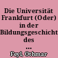 Die Universität Frankfurt (Oder) in der Bildungsgeschichte des östlichen Europa