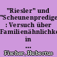 "Riesler" und "Scheunenprediger" : Versuch über Familienähnlichkeiten in Theodor Fontanes "Storch von Adebar"