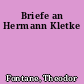 Briefe an Hermann Kletke