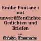 Emilie Fontane : mit unveröffentlichten Gedichten und Briefen von Theodor und Emilie Fontane