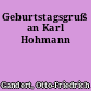 Geburtstagsgruß an Karl Hohmann