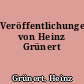 Veröffentlichungen von Heinz Grünert