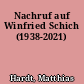 Nachruf auf Winfried Schich (1938-2021)