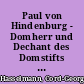 Paul von Hindenburg - Domherr und Dechant des Domstifts Brandenburg 1915 bis 1934