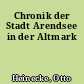 Chronik der Stadt Arendsee in der Altmark