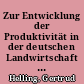 Zur Entwicklung der Produktivität in der deutschen Landwirtschaft im 19. Jahrhundert
