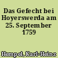 Das Gefecht bei Hoyerswerda am 25. September 1759