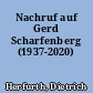 Nachruf auf Gerd Scharfenberg (1937-2020)