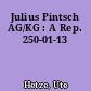 Julius Pintsch AG/KG : A Rep. 250-01-13