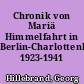 Chronik von Mariä Himmelfahrt in Berlin-Charlottenburg 1923-1941