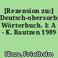 [Rezension zu:] Deutsch-obersorbisches Wörterbuch. I: A - K. Bautzen 1989
