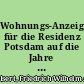 Wohnungs-Anzeiger für die Residenz Potsdam auf die Jahre 1826, 1827 und 1828