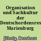 Organisation und Sachkultur der Deutschordensresidenz Marienburg