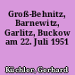 Groß-Behnitz, Barnewitz, Garlitz, Buckow am 22. Juli 1951