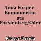 Anna Körper - Kommunistin aus Fürstenberg/Oder