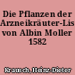 Die Pflanzen der Arzneikräuter-Liste von Albin Moller 1582