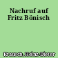 Nachruf auf Fritz Bönisch