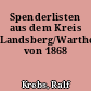 Spenderlisten aus dem Kreis Landsberg/Warthe von 1868