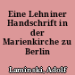 Eine Lehniner Handschrift in der Marienkirche zu Berlin