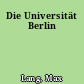 Die Universität Berlin